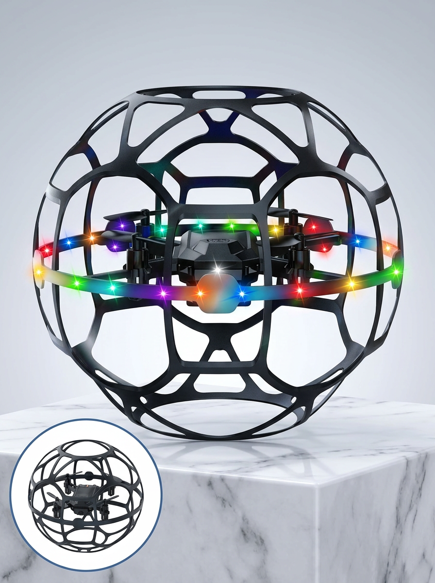 Koruyucu Kafesli Dron El Hareketiyle Kontrol Edilebilen Uçan