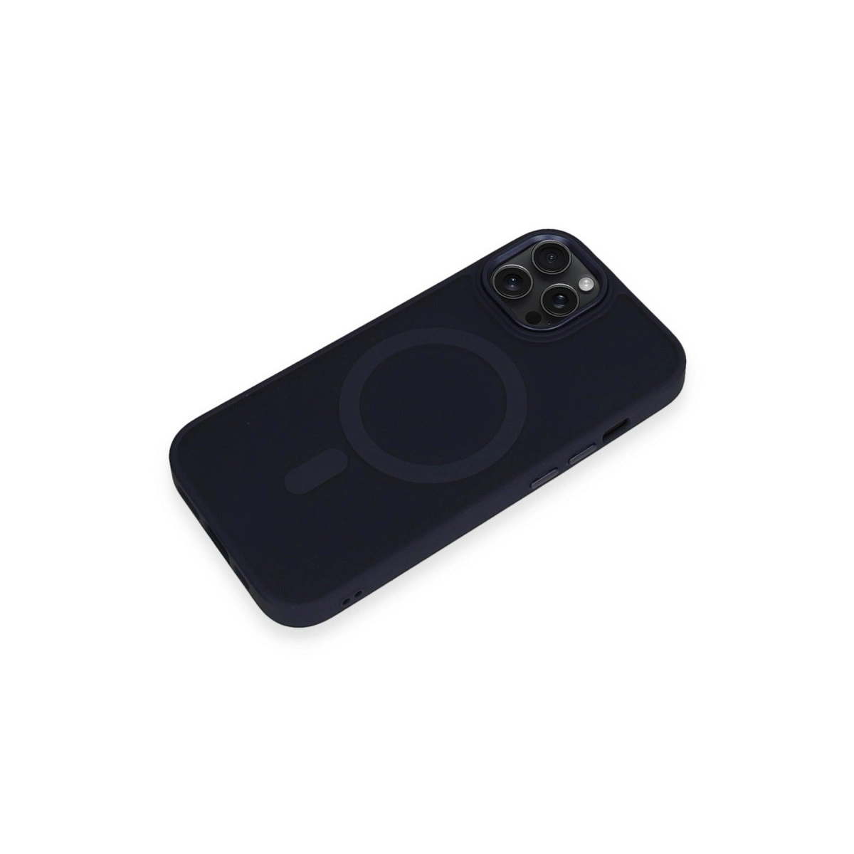 İphone 15 Pro Kılıf Oslo Magsafe Kapak - Lacivert