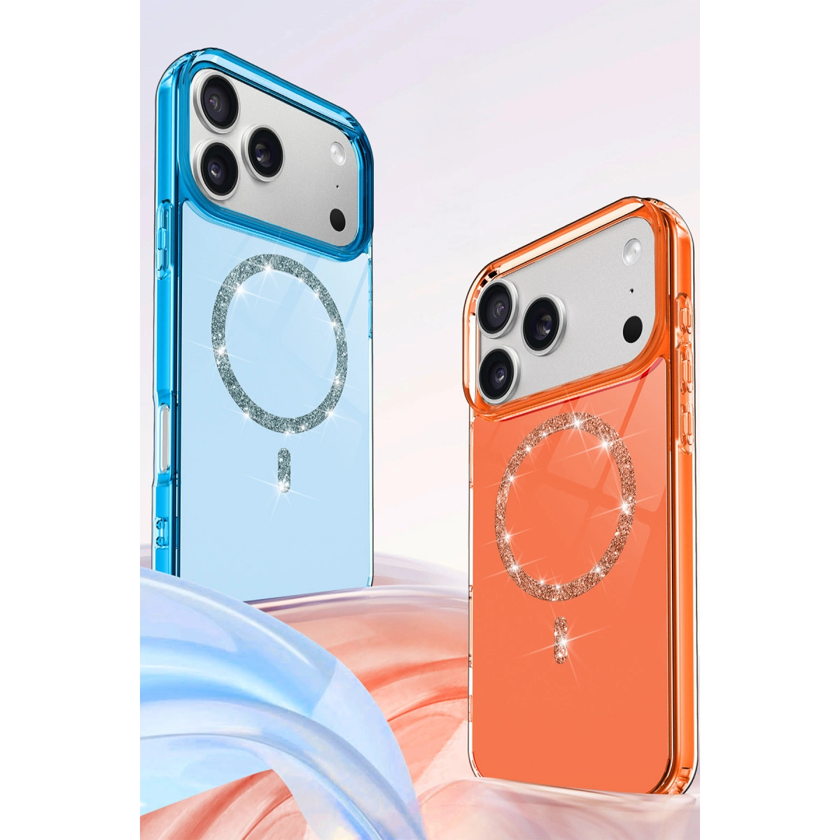 İphone 17 Pro Max Live Diamond Magsafe Kapak - Turuncu