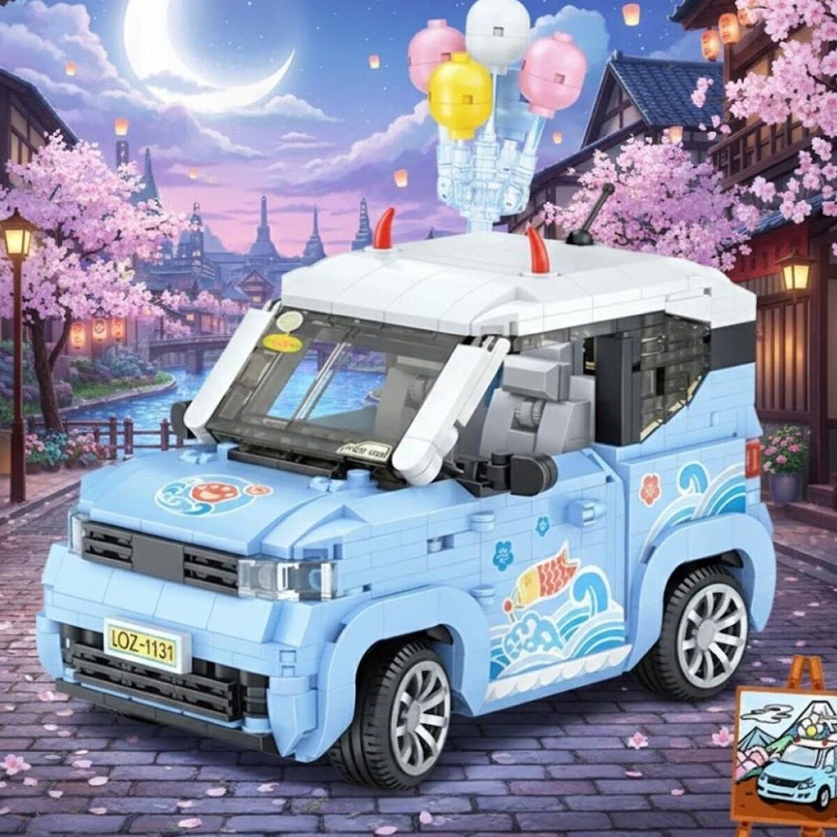 LZ-1131 Loz Balon Arabası Mavi 875 Parça Block Oyuncak