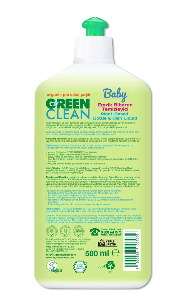 Baby Bitkisel Emzik Biberon Temizleyici 500 ml