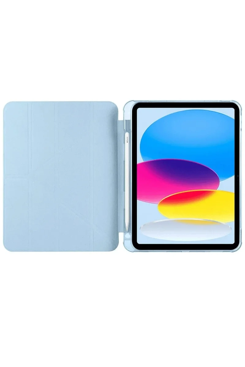 iPad 2022 10.9 (10.nesil) Kılıf Kalemlikli Mars Tablet Kılıfı - Mavi