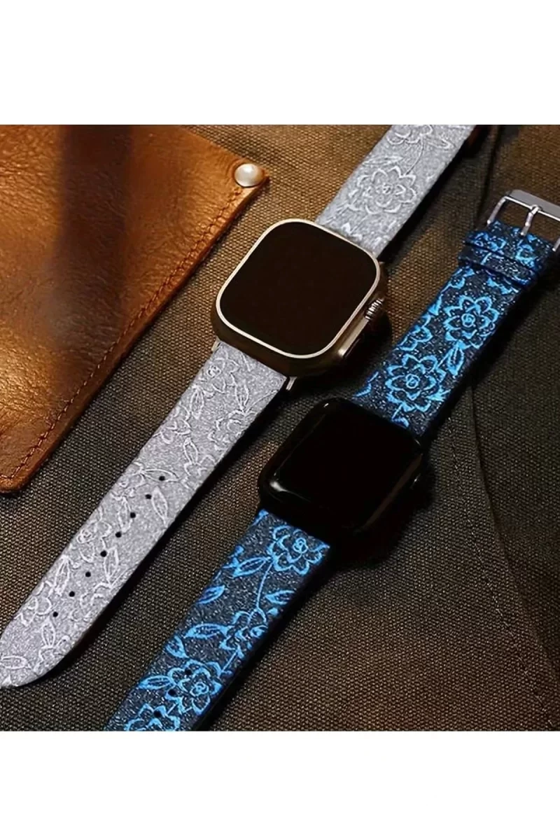Newface Apple Watch 38mm Creeper Desenli Kordon - Rose Gold