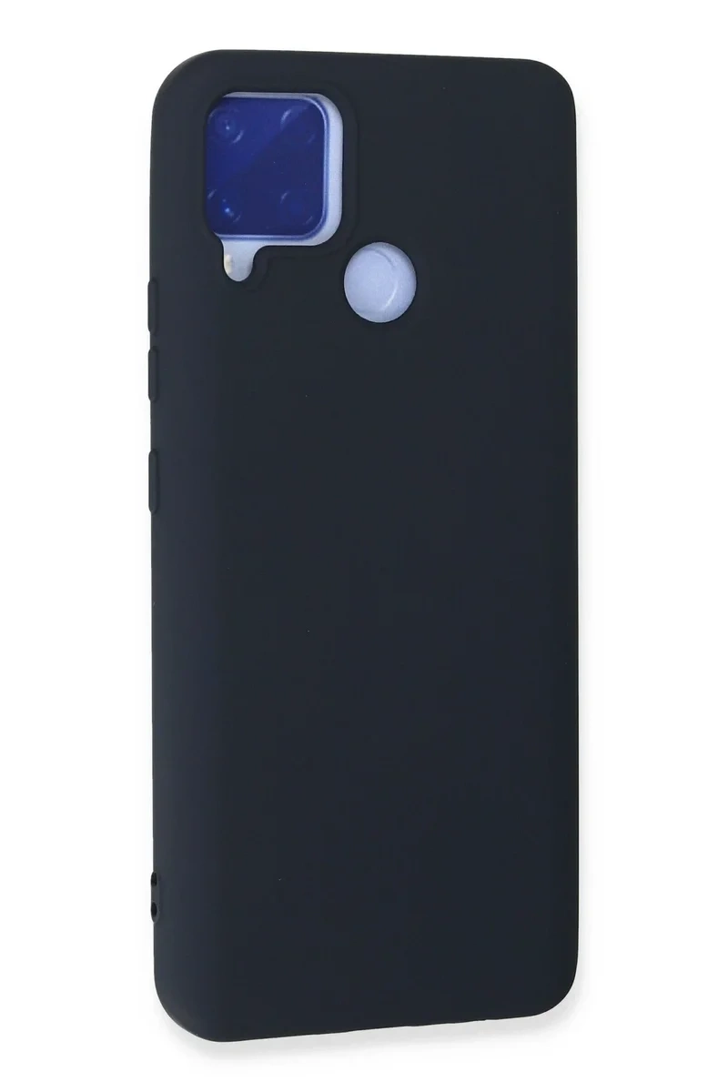 Newface Realme C15 Kılıf Nano İçi Kadife Silikon - Lacivert