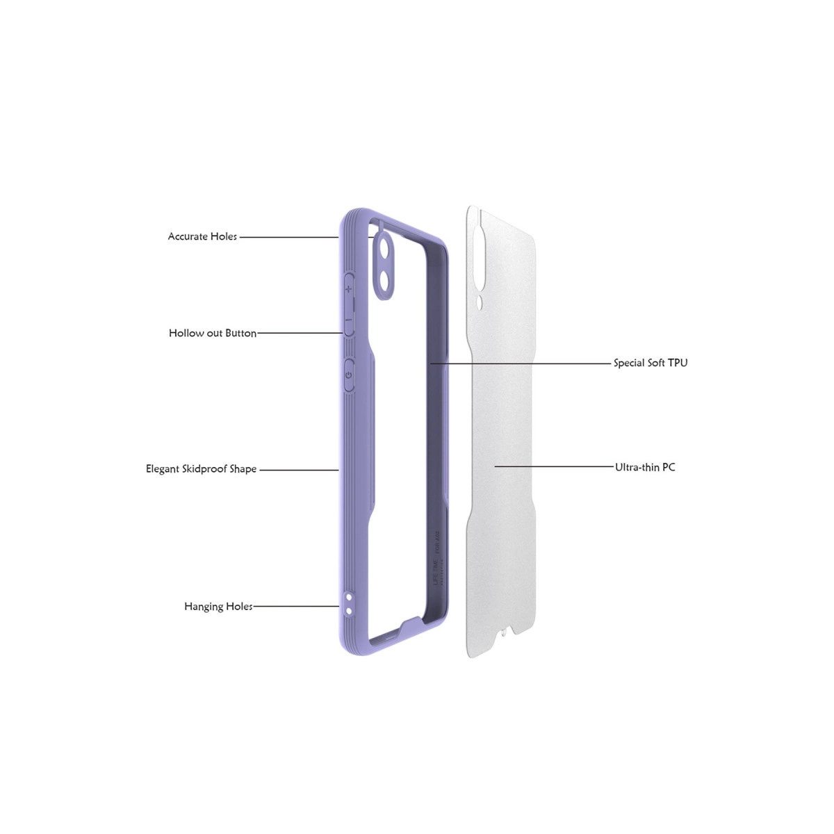 Newface Samsung Galaxy A02 Kılıf Platin Silikon - Sarı