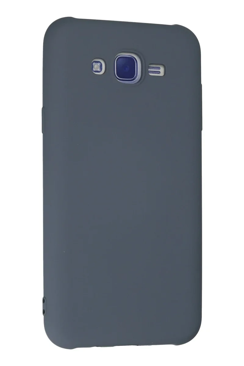 Newface Samsung Galaxy J7 Kılıf Nano İçi Kadife Silikon - Gri