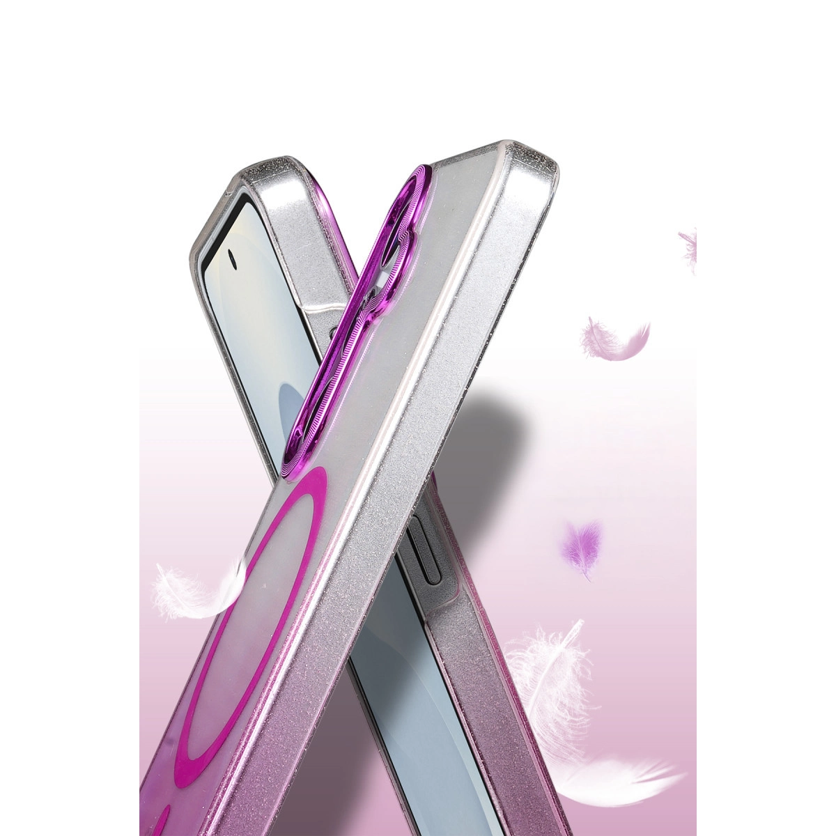 Samsung Galaxy S25 Glossy Magsafe Kapak - Pembe