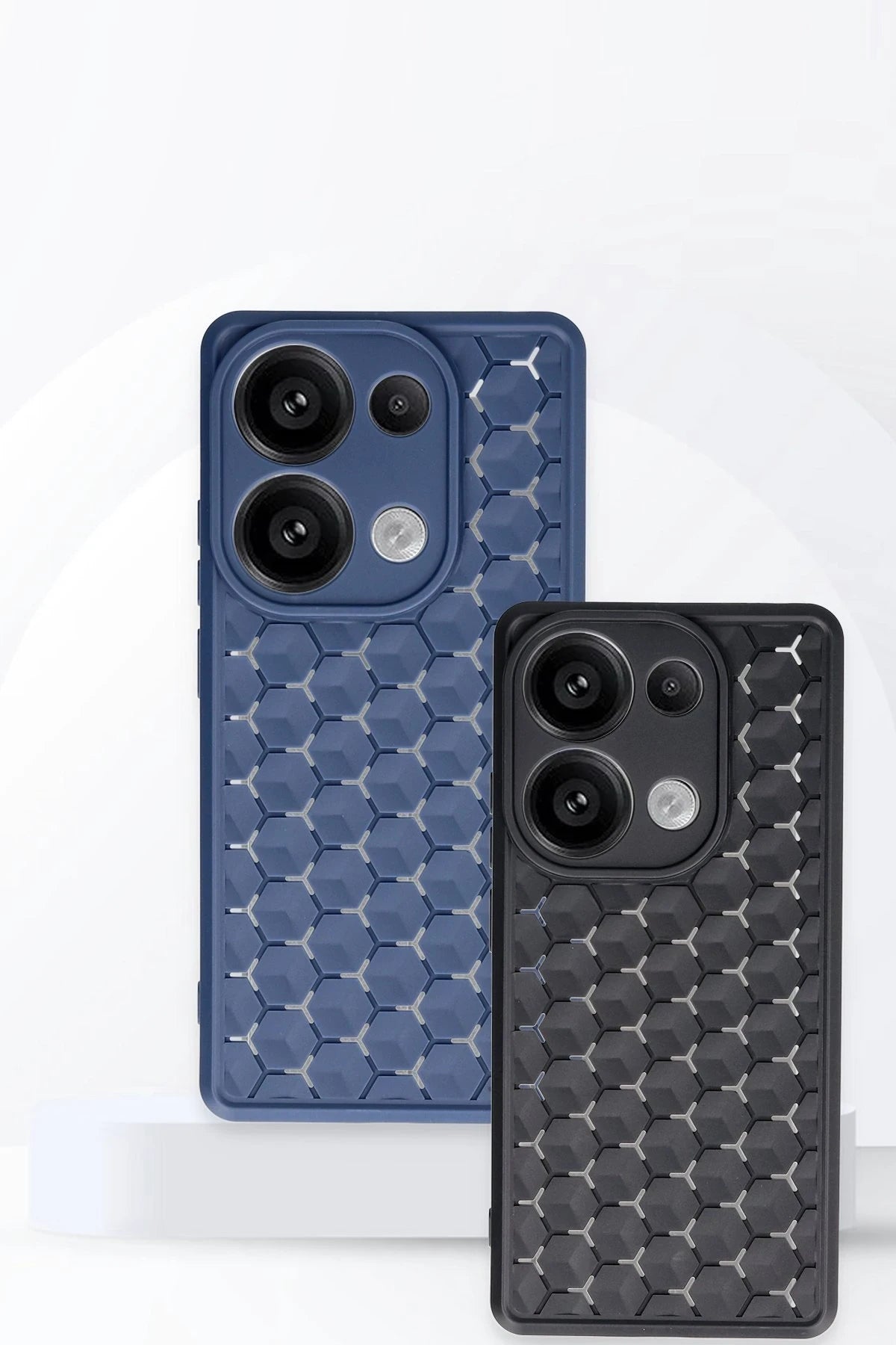 Newface Xiaomi Redmi Note 13 Pro 5G Kılıf Petek Silikon Kapak - Siyah
