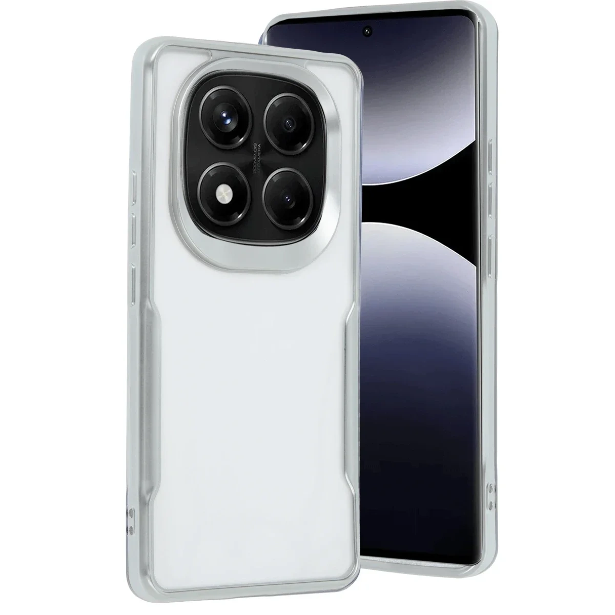 Newface Xiaomi Redmi Note 14 Pro 5g Kılıf Boyi Silikon Kapak - Gümüş