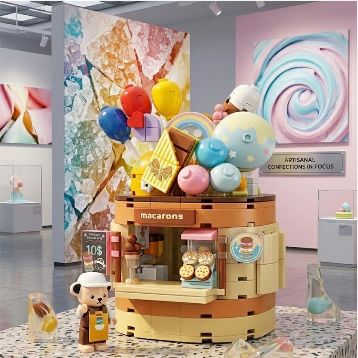 P881201 PANLOS TEDDY BEAR KOLEKSİYONU DONDURMA DÜNYASI 354 PARÇA BLK OYUNCAK