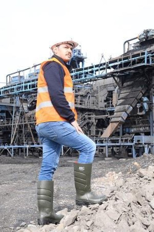 Pollyboot Vega 40 Numara Çelik Blu Çizme Poliüratan