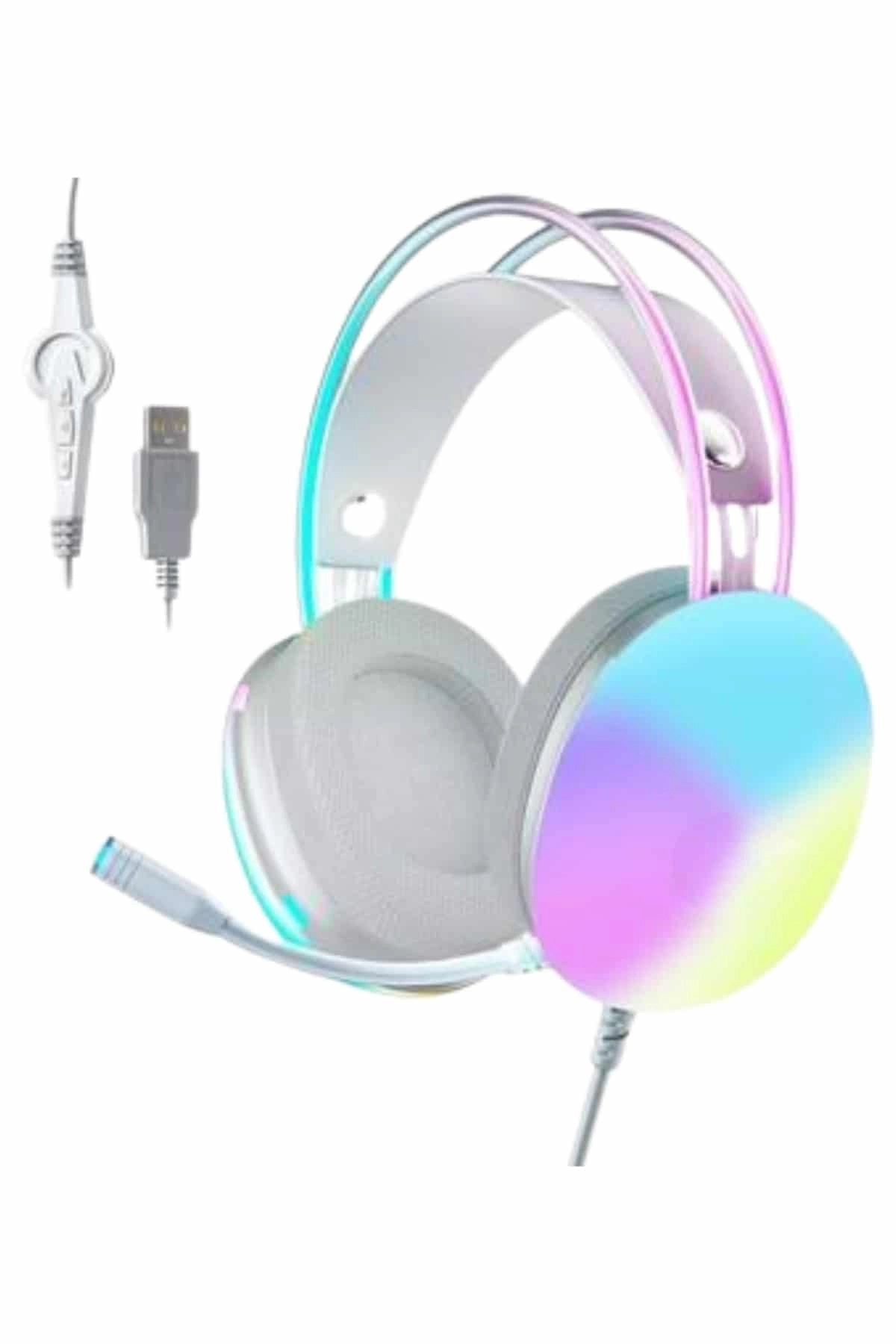 Rgb Işıklı Yüksek Ses Kaliteli Kablosuz Kulak Üstü Bluetooth Kulaklık