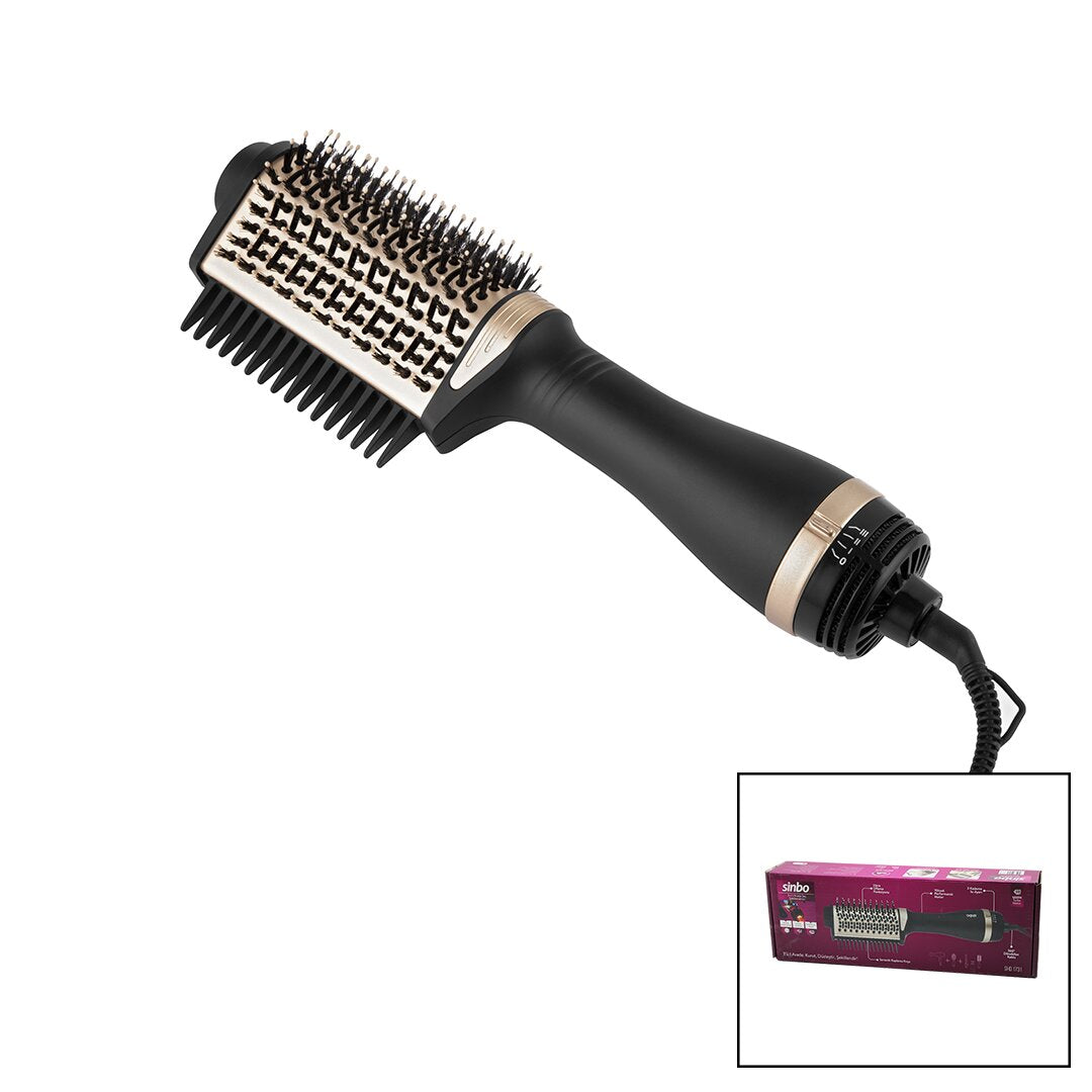 SAÇ KURUTMA - ŞEKİL MAKİNESİ 3 KADEME ISI AYARI 360 DERECE DÖNEN KABLO SERAMİK KAPLAMA FIRÇA 1200W SHD-1731 (5643)