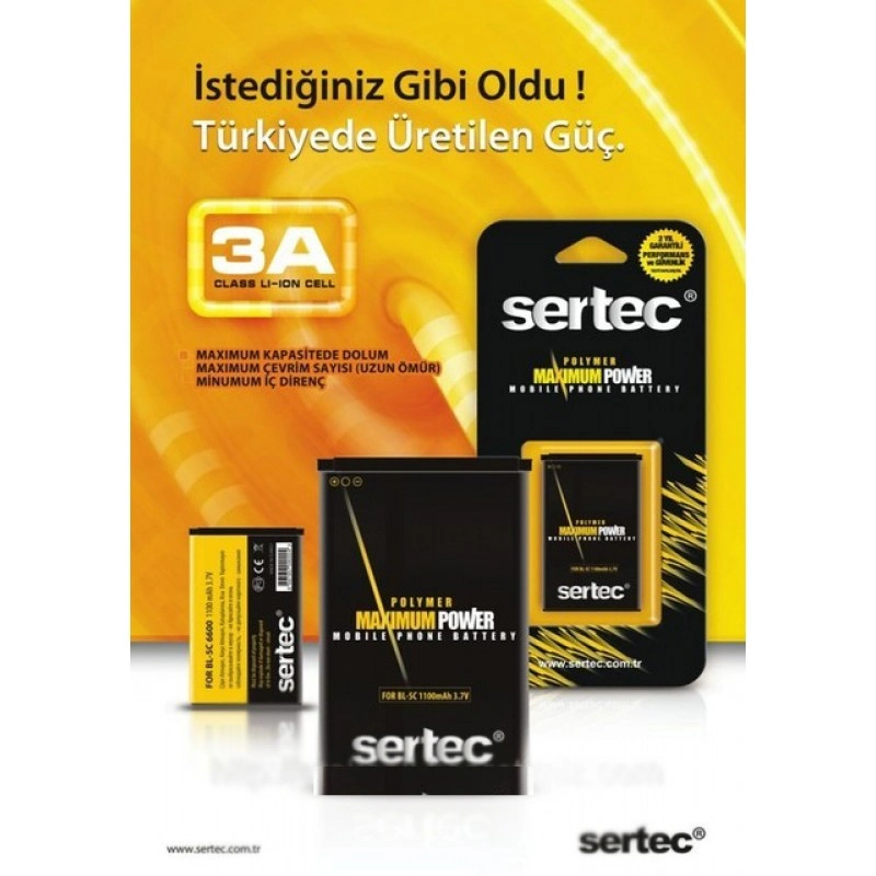 Sertec - Nokia / Nok-bp-3l / 603 Uyumlu Batarya