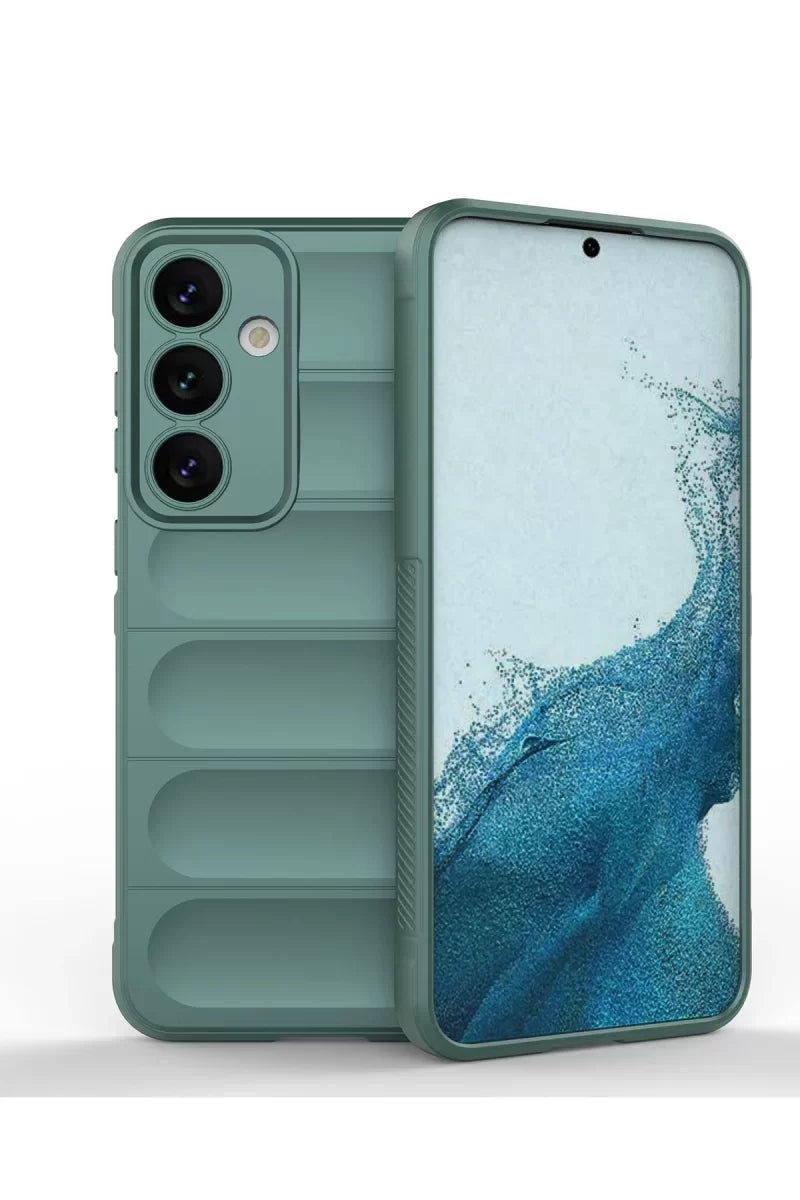 Newface Samsung Galaxy S24 Kılıf Optimum Silikon - Koyu Yeşil