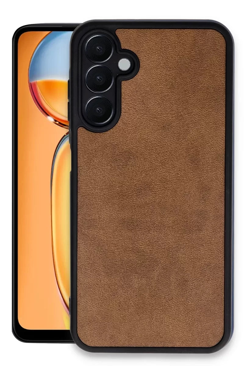 Newface Samsung Galaxy A55 5g Kılıf Aras Deri Kapak - Taba