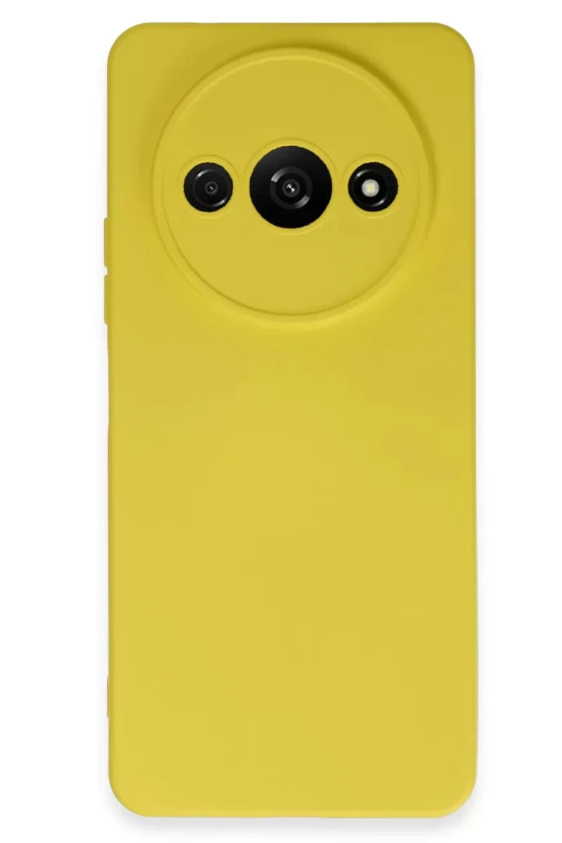Newface Xiaomi Redmi A3 4g Kılıf Nano İçi Kadife Silikon - Sarı