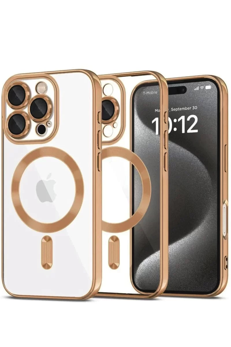 Newface İphone 16 Pro Kılıf Kross Magneticsafe Kapak - Çöl Titanyum