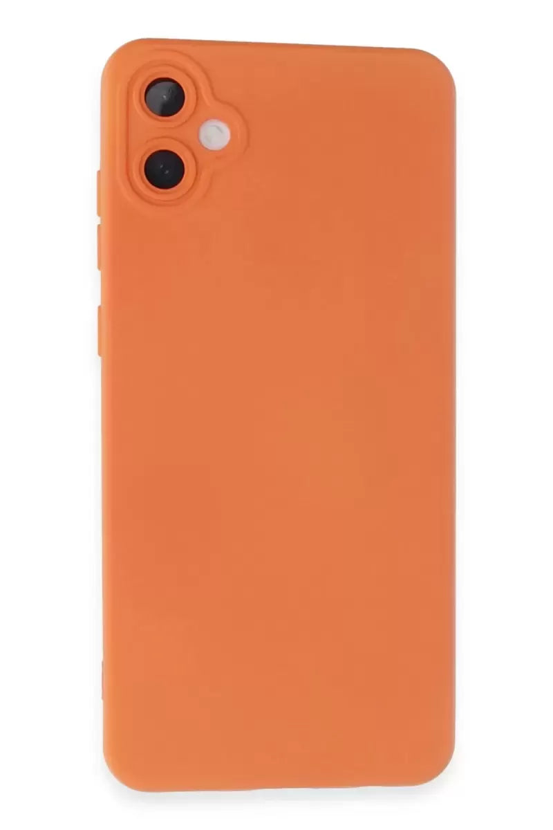 Newface Samsung Galaxy A05 Kılıf Nano İçi Kadife Silikon - Turuncu