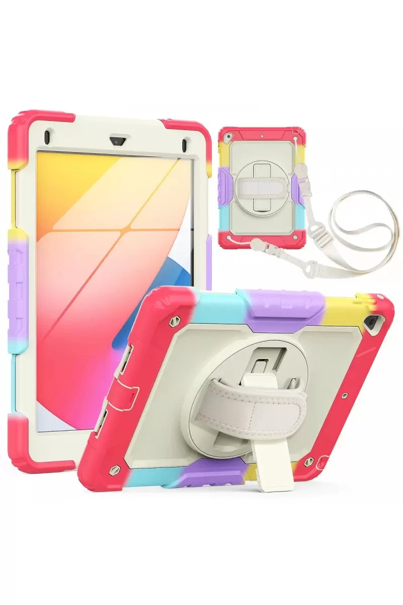 Newface Apple İpad 5 Air 9.7 Kılıf Tablet Rainbow Kapak - Kırmızı