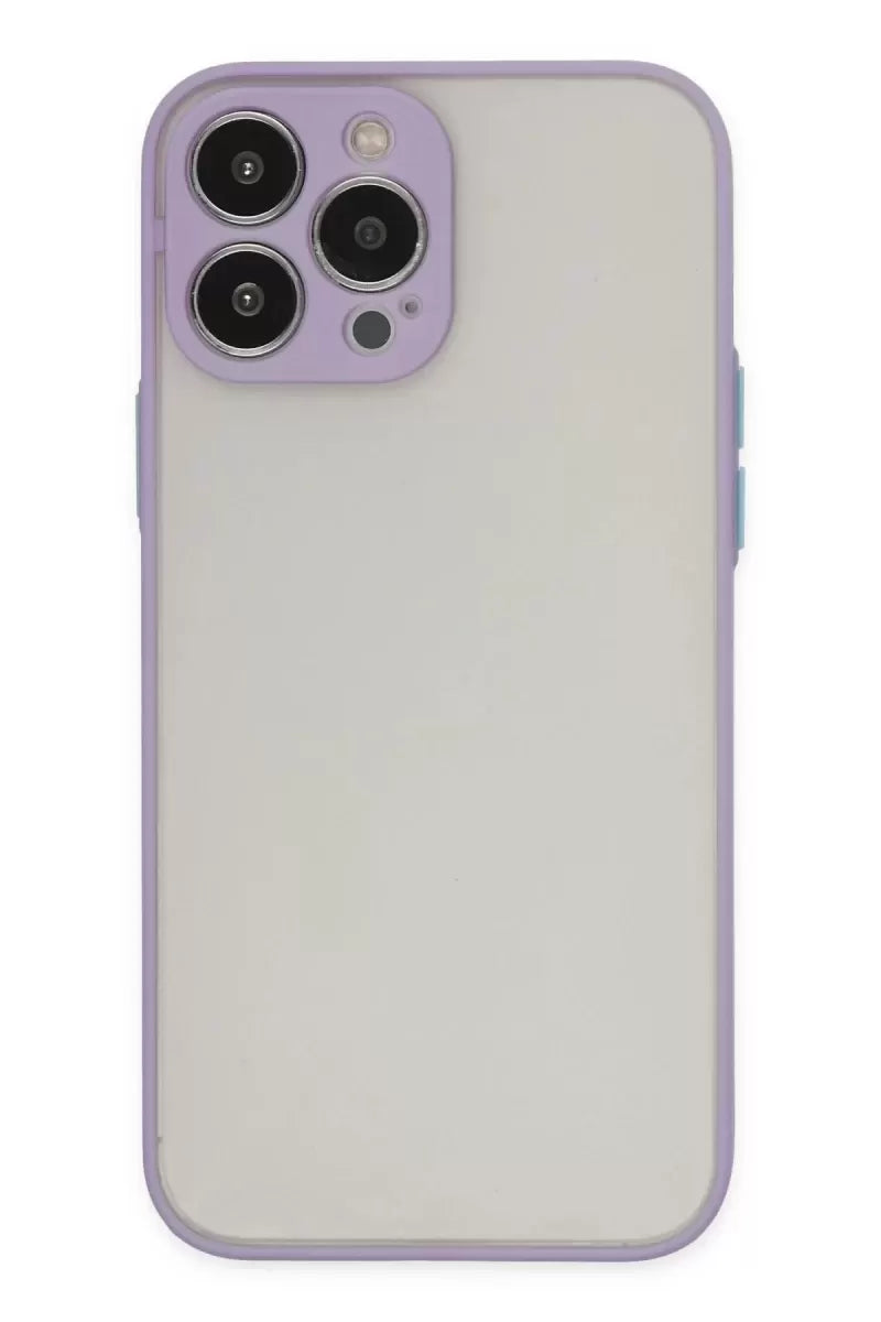 Newface Apple İphone 13 Pro Max Kılıf Montreal Silikon Kapak - Mor