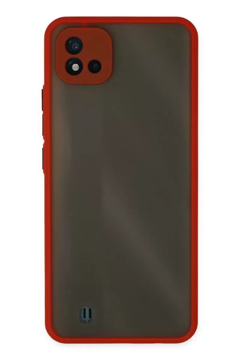 Newface Realme C11 2021 Kılıf Montreal Silikon Kapak - Kırmızı