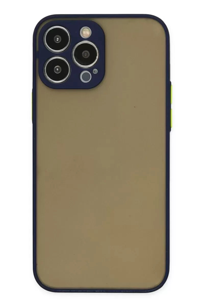 Newface Apple İphone 13 Pro Max Kılıf Montreal Silikon Kapak - Lacivert