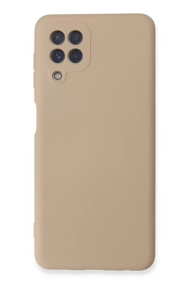 Newface Samsung Galaxy A22 Kılıf Nano İçi Kadife Silikon - Pudra
