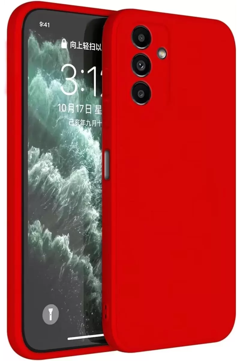 Newface Samsung Galaxy S23 Fe Kılıf First Silikon - Kırmızı