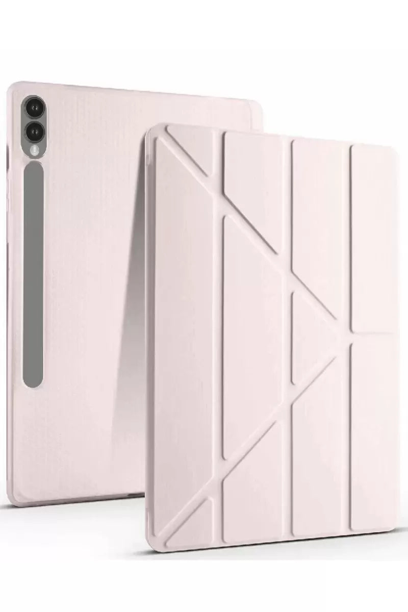Newface Samsung Galaxy X610 Tab S9 Fe Plus 12.4 Kılıf Kalemlikli Mars Tablet Kılıfı - Rose Gold