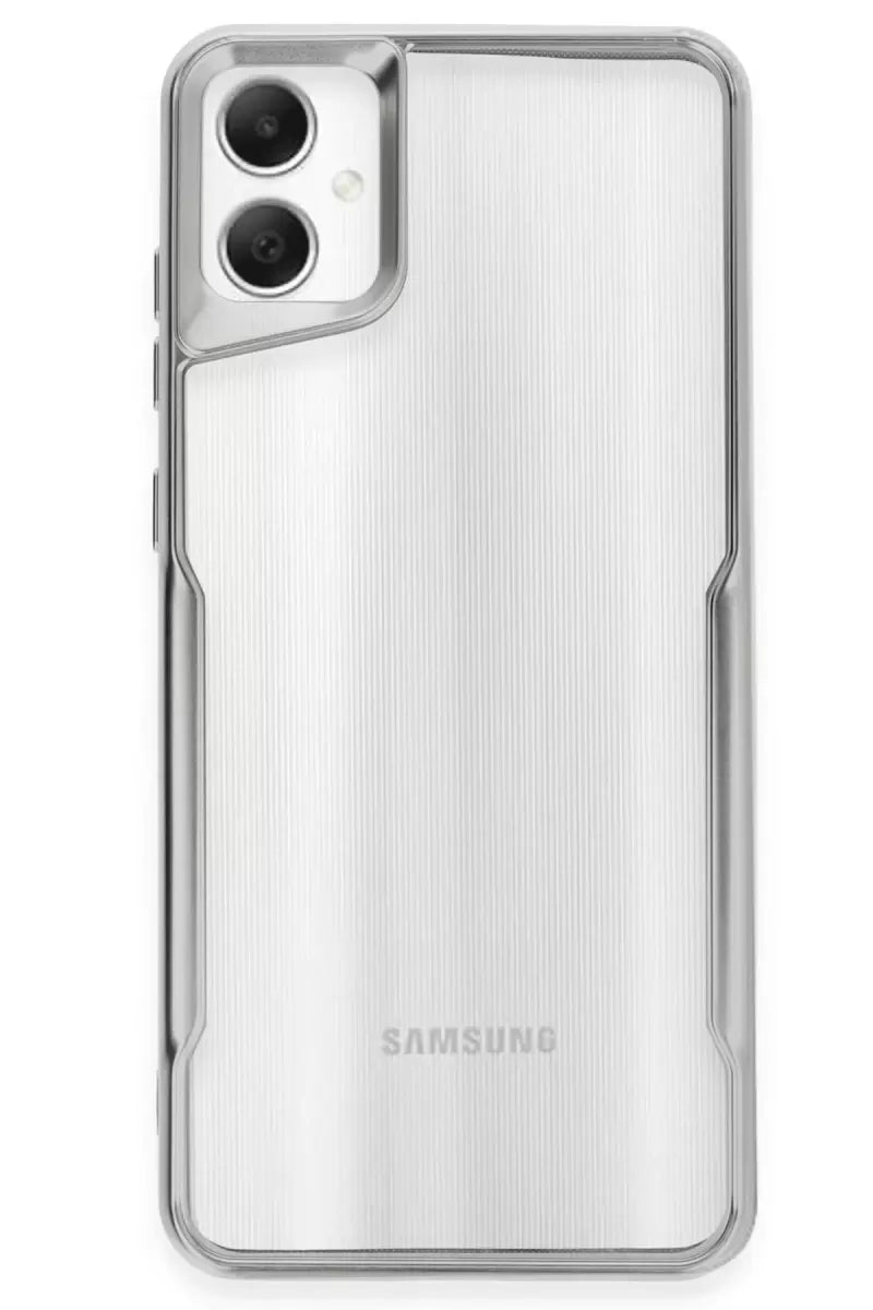 Newface Samsung Galaxy A05 Kılıf Boyi Silikon Kapak - Gümüş