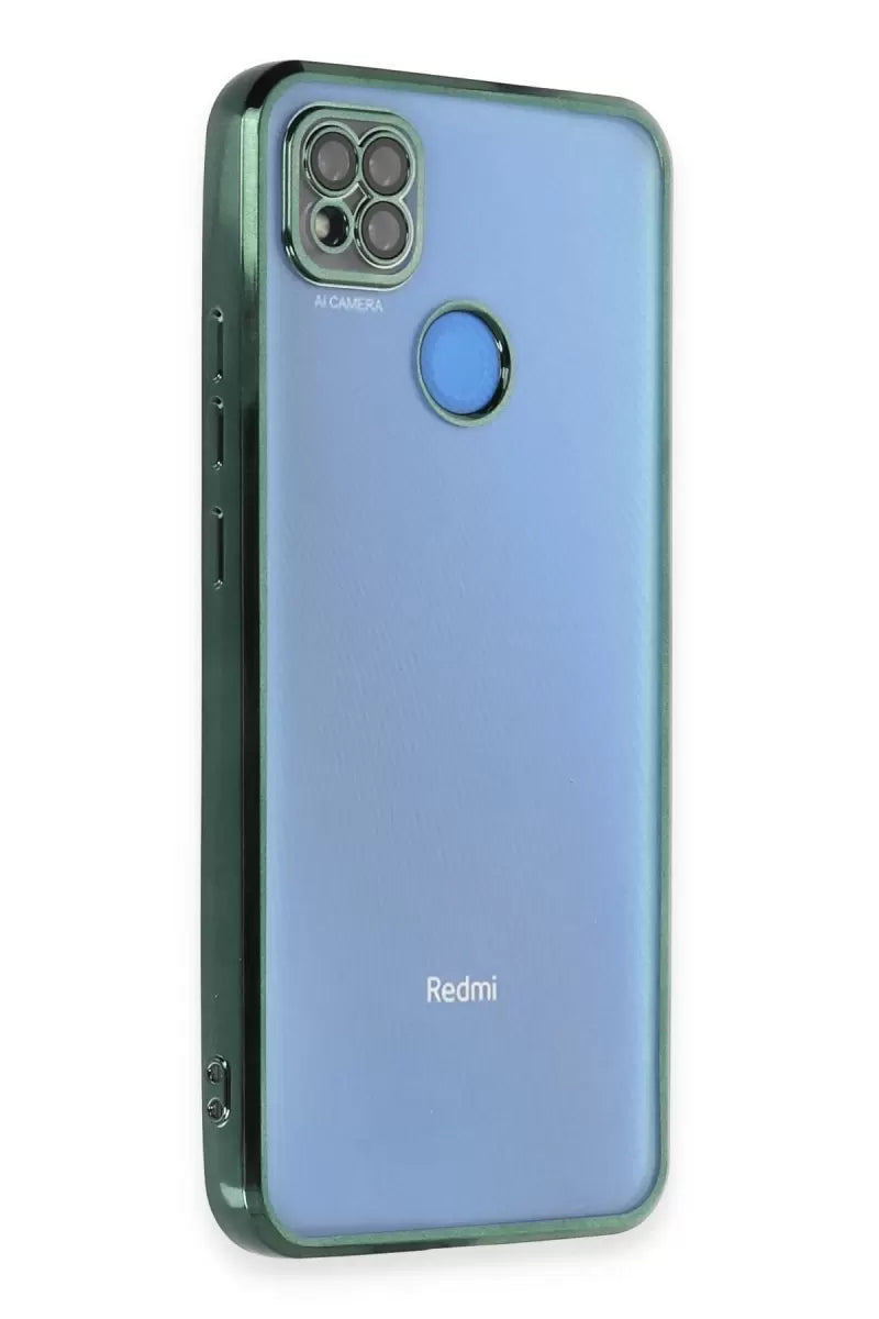 Newface Xiaomi Redmi 9c Kılıf Razer Lensli Silikon - Yeşil