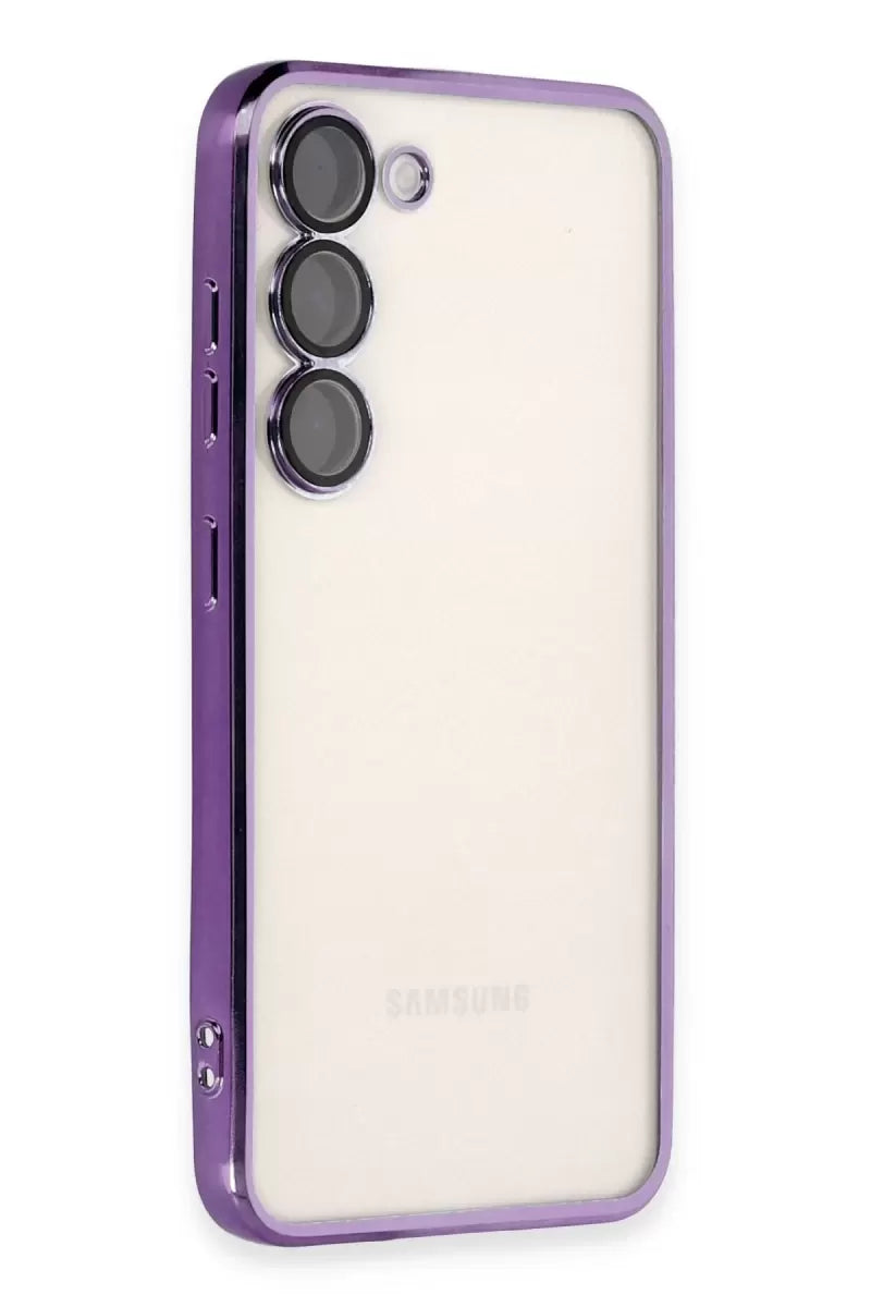Newface Samsung Galaxy S23 Plus Kılıf Razer Lensli Silikon - Mor