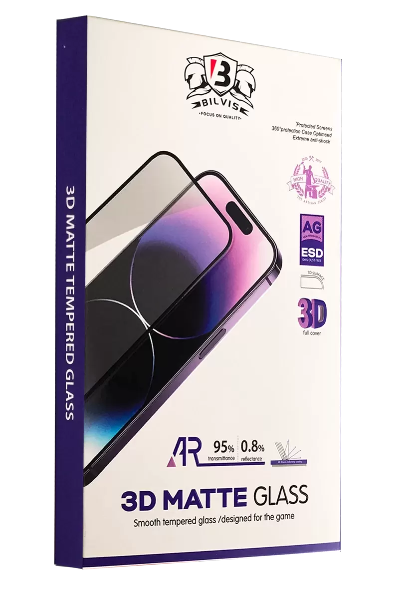 Newface Apple İphone 16 Pro Max Bilvis 3d Mat Cam Ekran Koruyucu