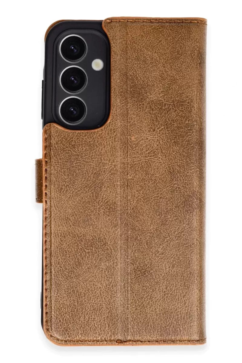 Newface Samsung Galaxy A25 5g Kılıf Trend S Plus Kapaklı Kılıf - Taba