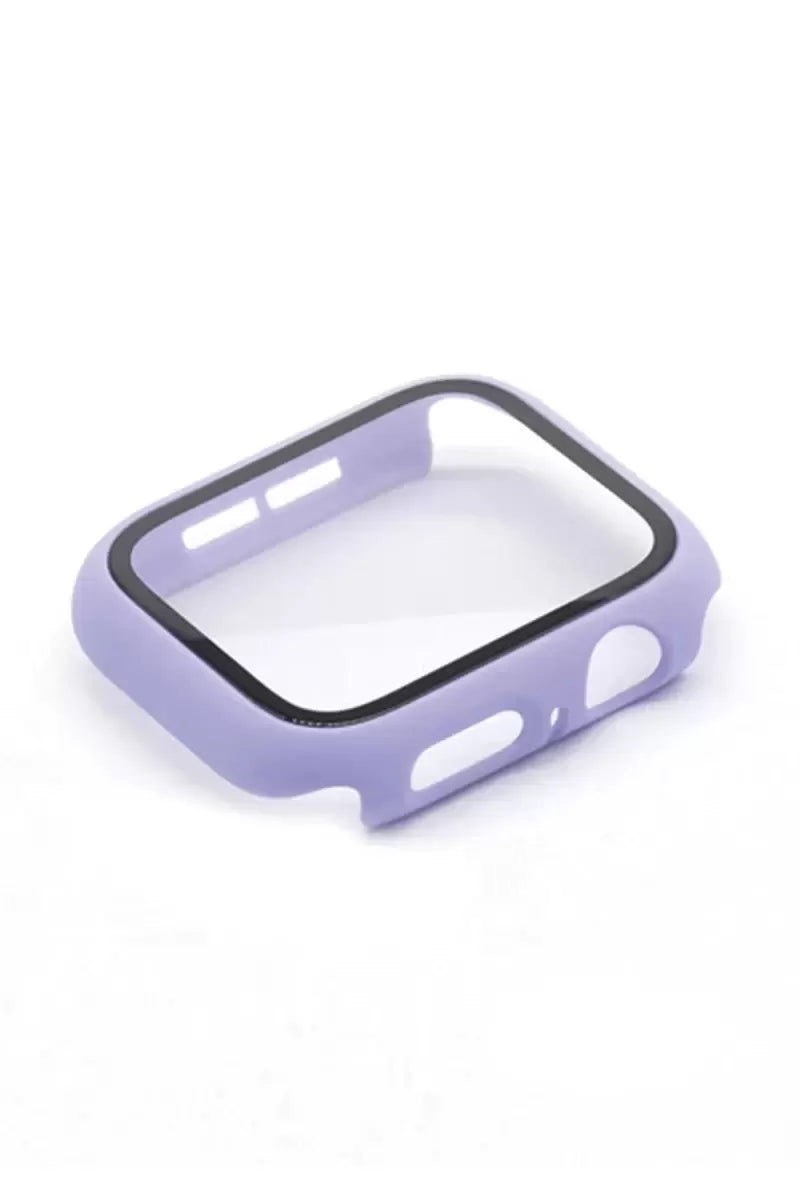 Newface Apple Watch 38mm Camlı Kasa Ekran Koruyucu - Lila