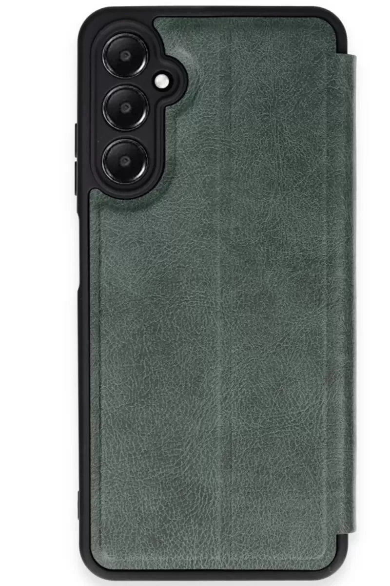 Newface Samsung Galaxy A26 Kılıf Flip Cover - Koyu Yeşil
