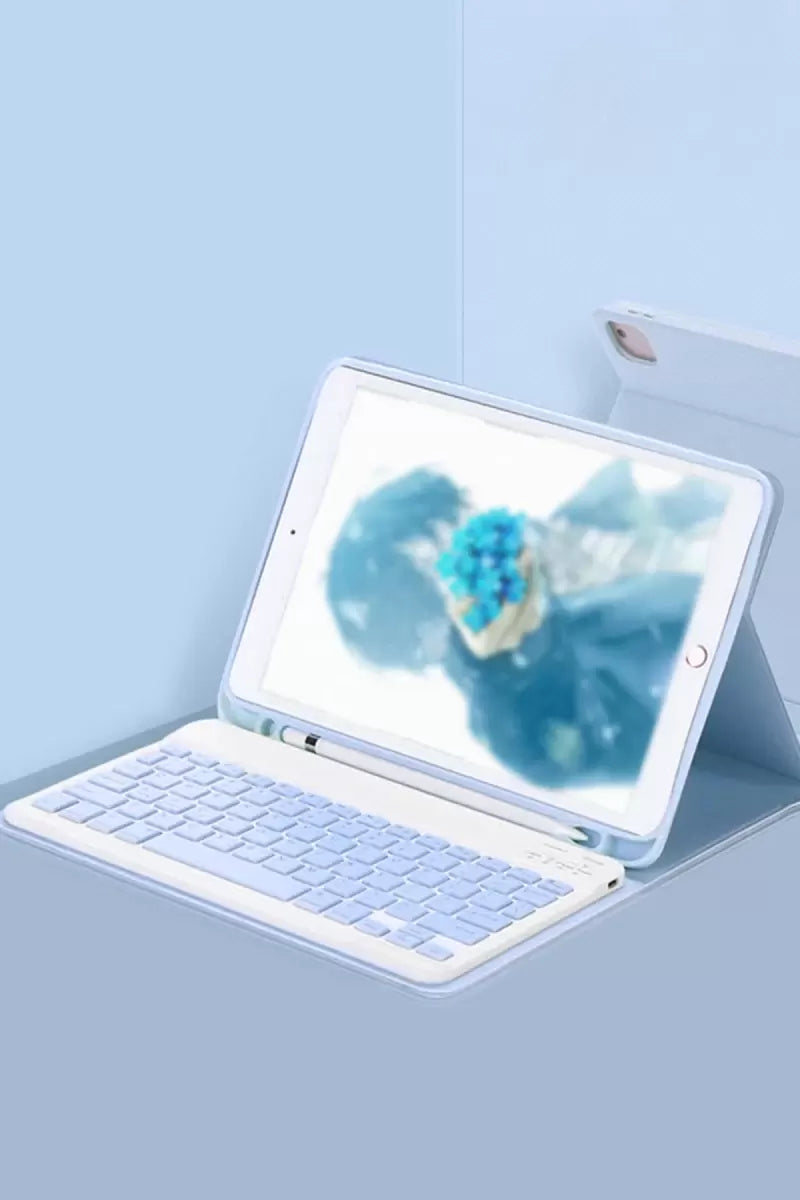 Newface Apple İpad Pro 11 (2022) Kılıf Kc01 Smart Klavyeli Tablet Kılıfı - Mavi