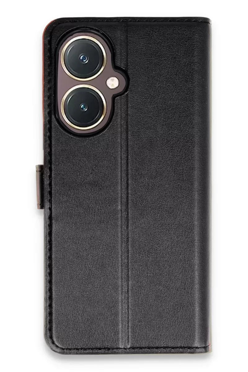 Newface Vivo Y27 Kılıf Trend S Plus Kapaklı Kılıf - Siyah