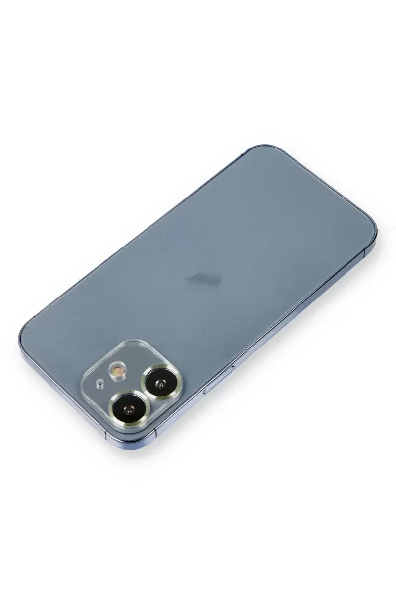 Newface Apple İphone 12 Metal Kamera Lens Koruma Cam - Açık Yeşil