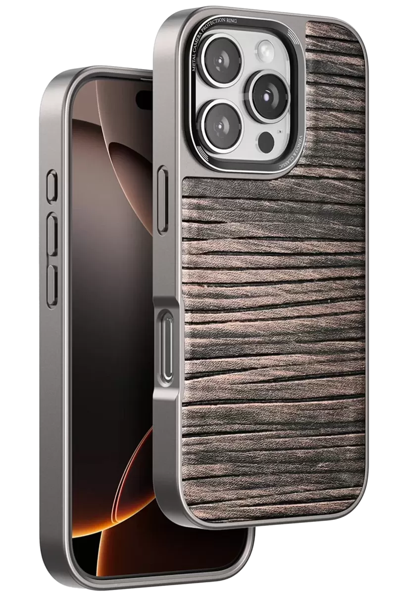 Venco Apple İphone 16 Pro Wave Kapak - Kahverengi