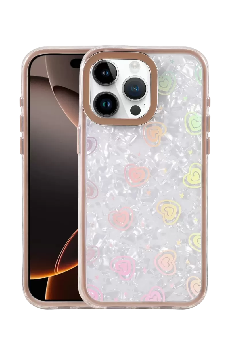 Newface Apple İphone 16 Pro Max Lumi Desenli Kapak - Çöl Titanyum