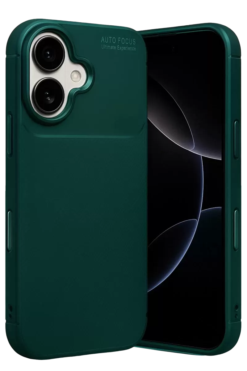 Newface Apple İphone 17 Auto Focus Karbon Kapak - Koyu Yeşil