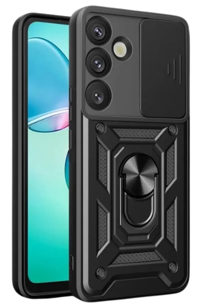 Newface Samsung Galaxy A17 5g Pars Lens Yüzüklü Silikon - Siyah