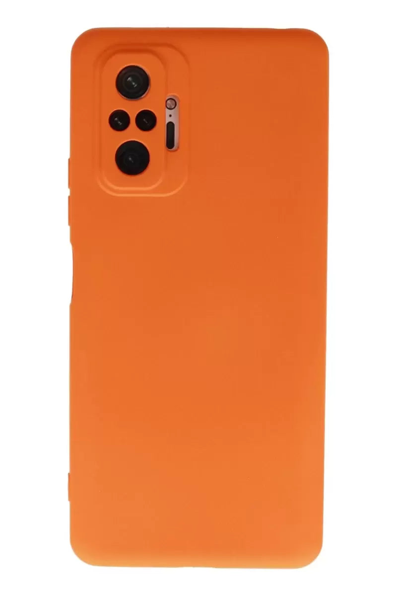 Newface Xiaomi Redmi Note 10 Pro Kılıf Nano İçi Kadife Silikon - Turuncu