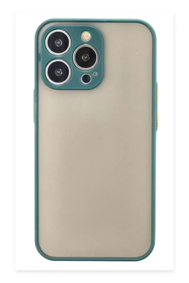 Newface Apple İphone 15 Pro Max Kılıf Montreal Silikon Kapak - Yeşil