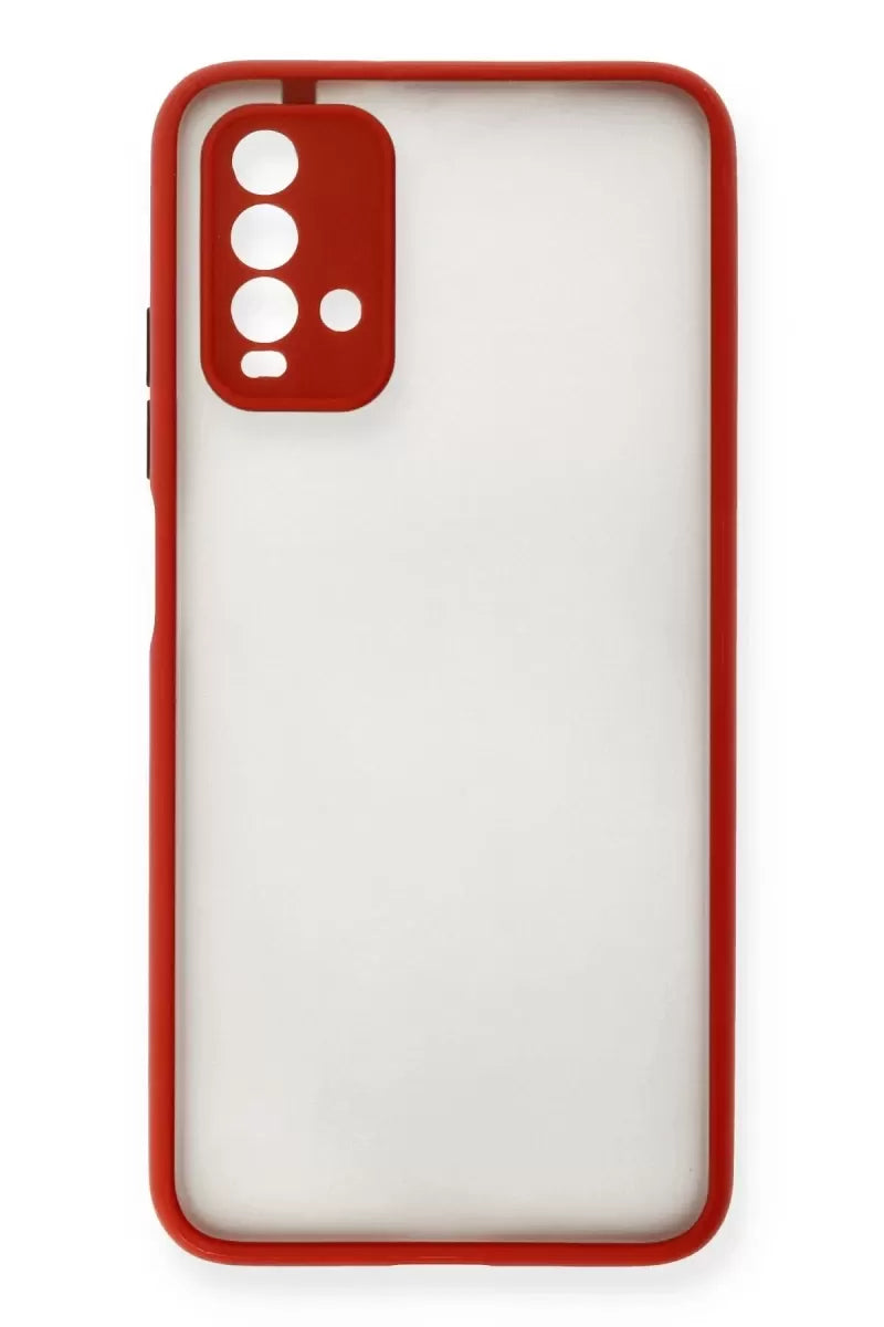 Newface Xiaomi Redmi 9t Kılıf Montreal Silikon Kapak - Kırmızı