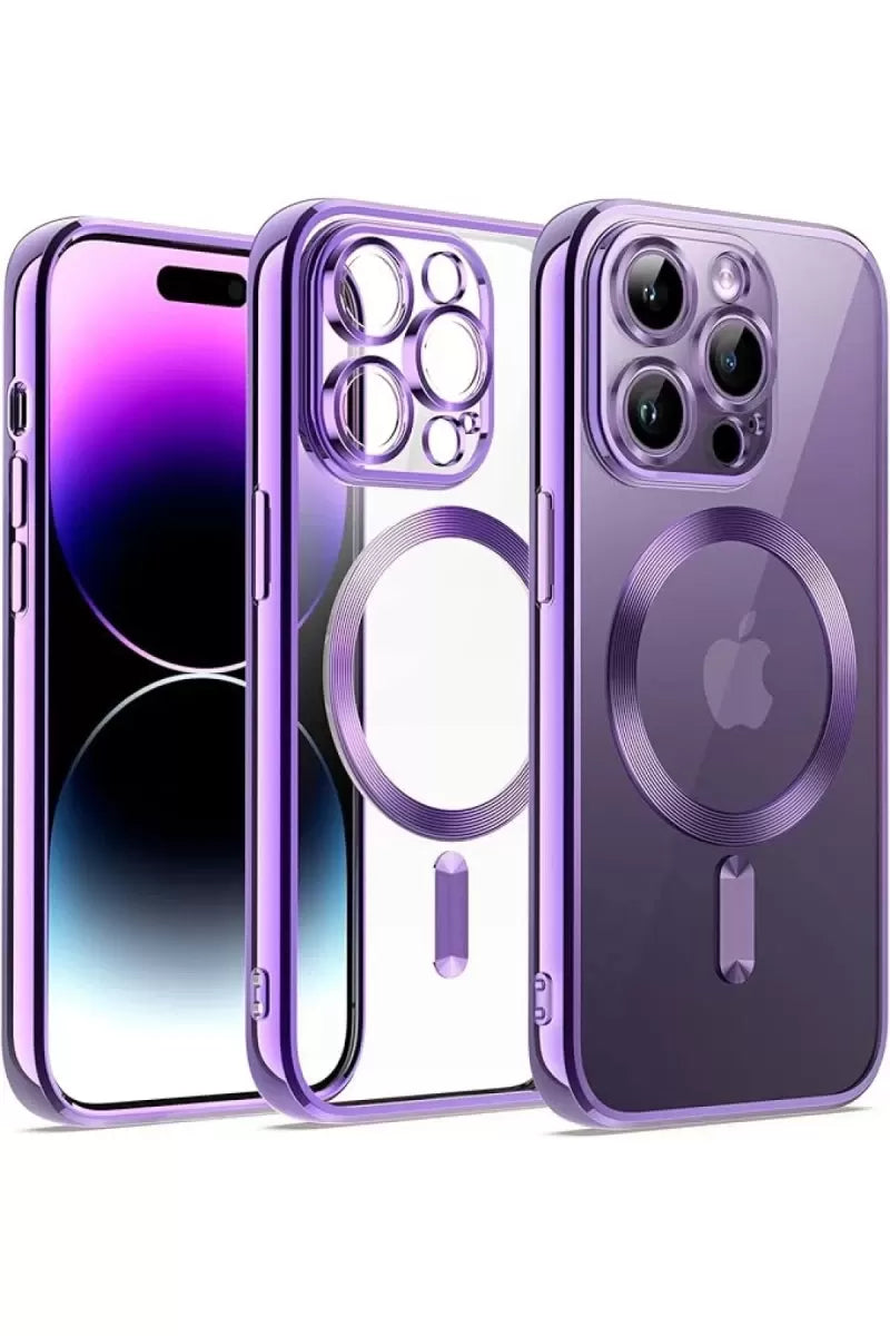 Newface Apple İphone 14 Pro Kılıf Kross Magneticsafe Kapak - Mor