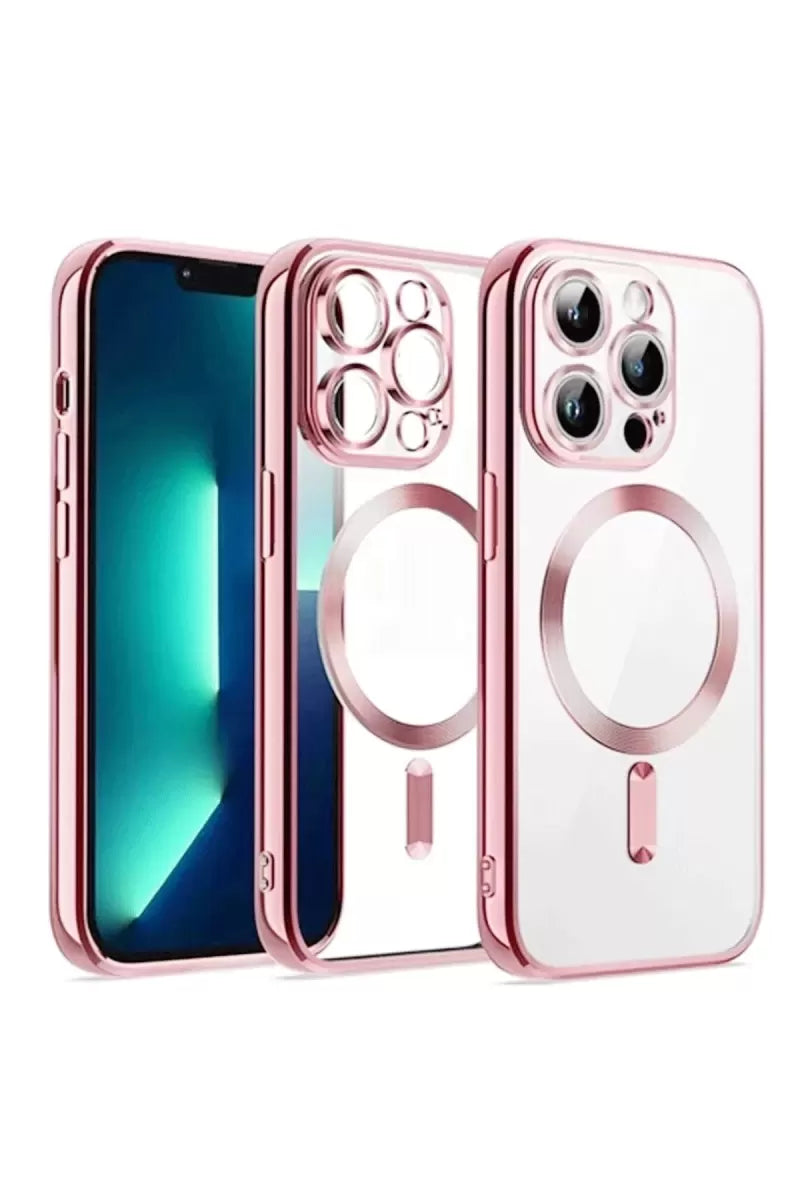 Newface Apple İphone 13 Pro Max Kılıf Kross Magneticsafe Kapak - Rose