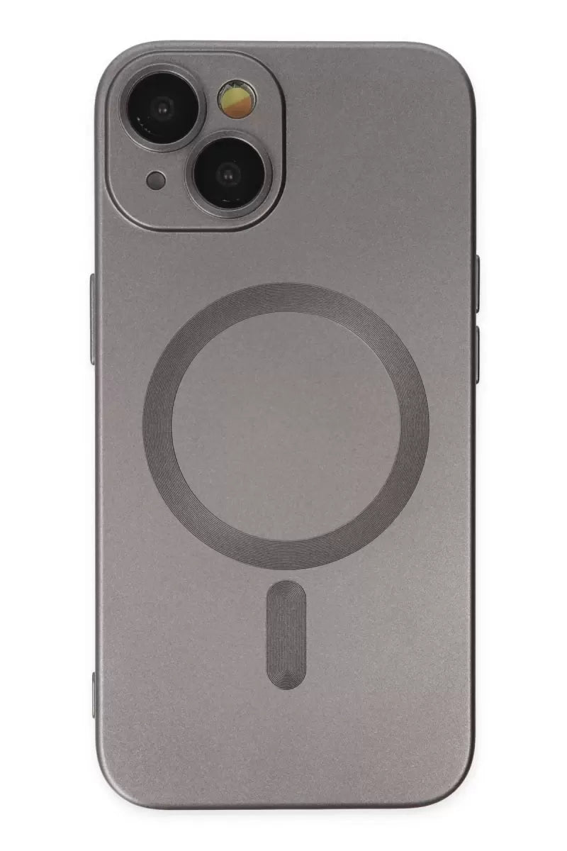 Newface Apple İphone 14 Plus Kılıf Moshi Lens Magneticsafe Silikon - Füme